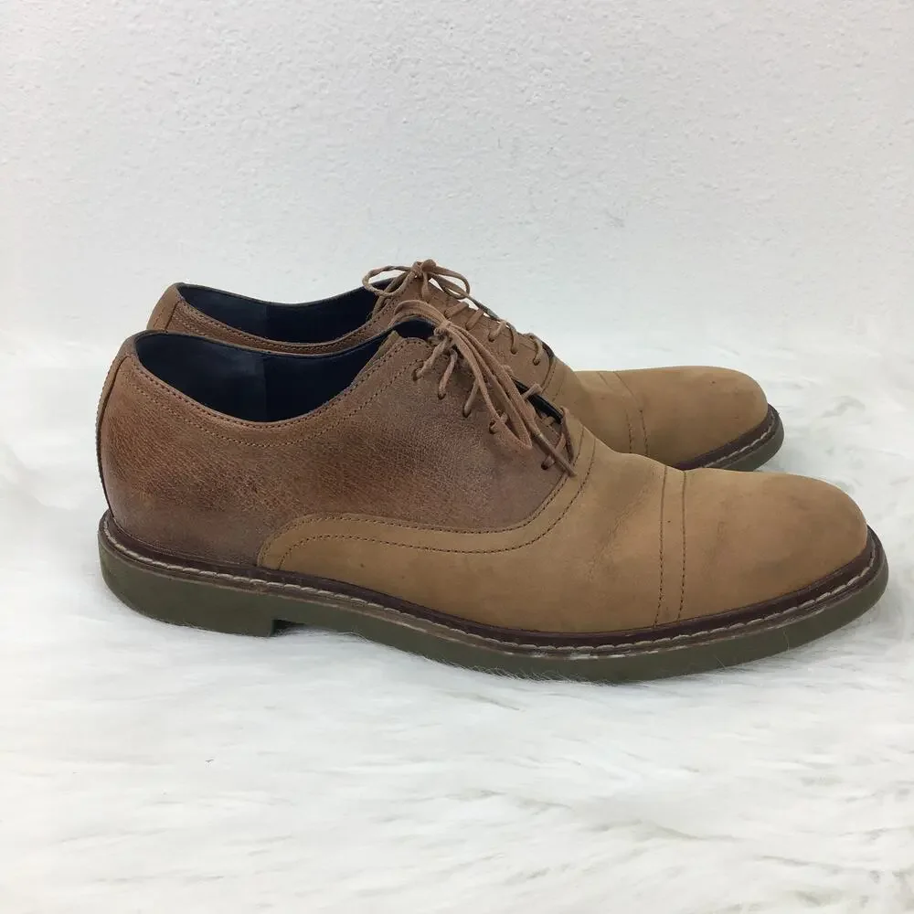 Cole Haan Men NikeAir Oxfords Tan Suede Brown Dress Shoes 10 M